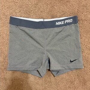 Nike Pro Charcoal Gray Training Shorts